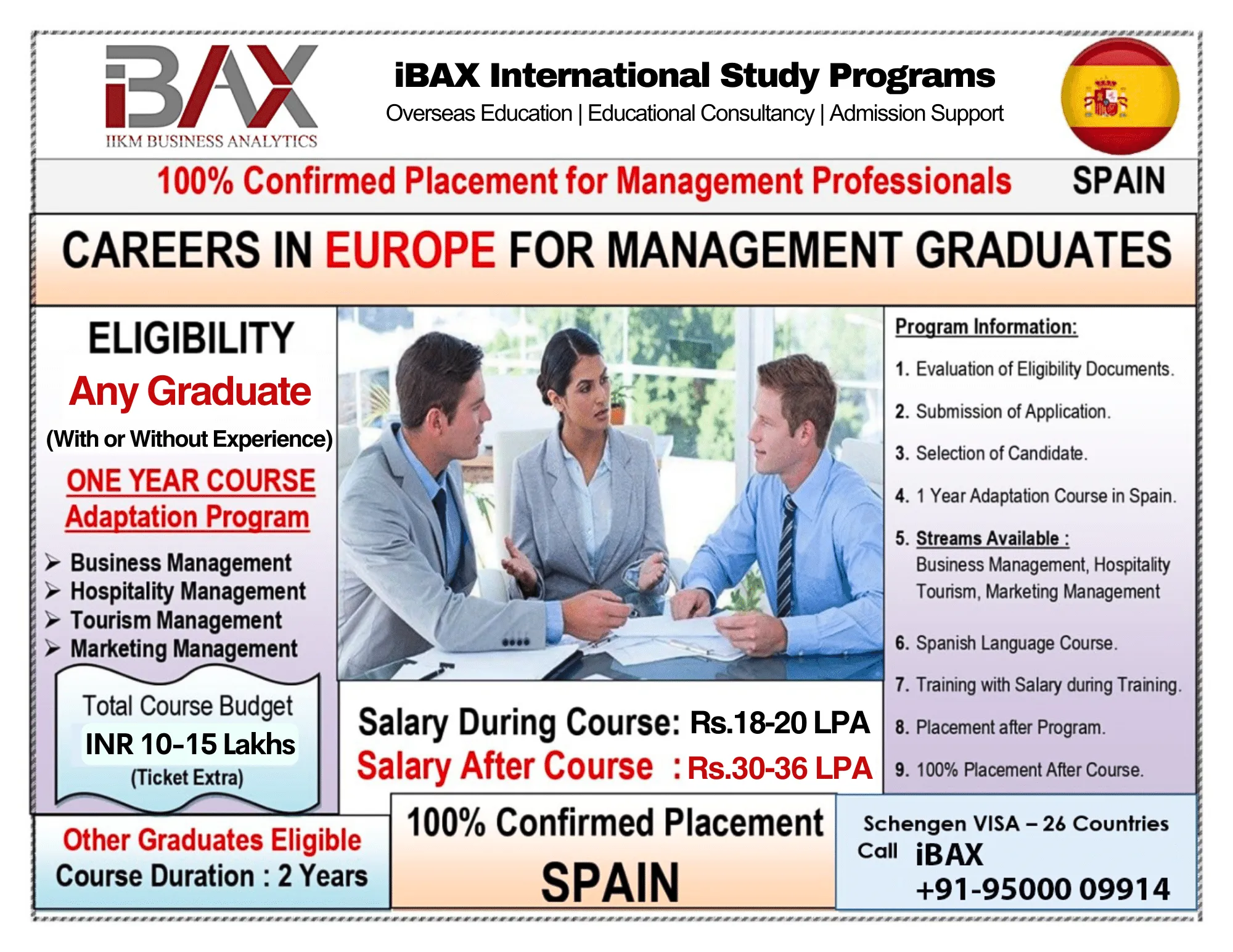 Work Integrated MBA - Europe Courses offered by IBAX Chennai